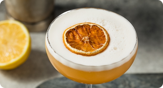 honey citrus whiskey sour