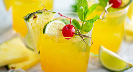 tropical whiskey punch