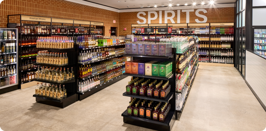 liquor and spirits at the goods